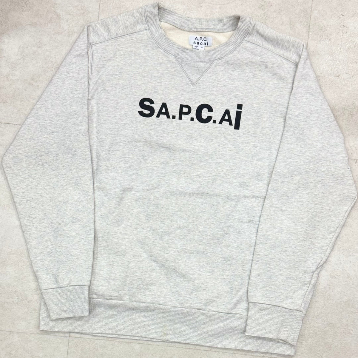 Sacai A.P.C. Tani Crewneck Sweatshirt Light Gray