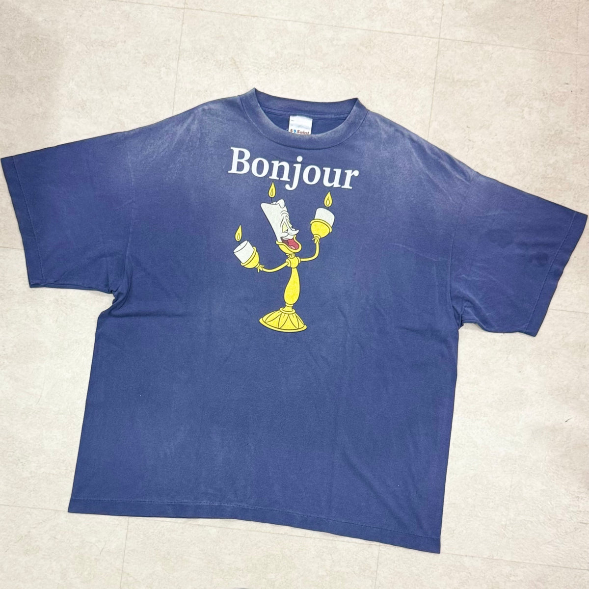 SAINT Mxxxxxx Disney Beauty And The Beast Tee Vintage Navy