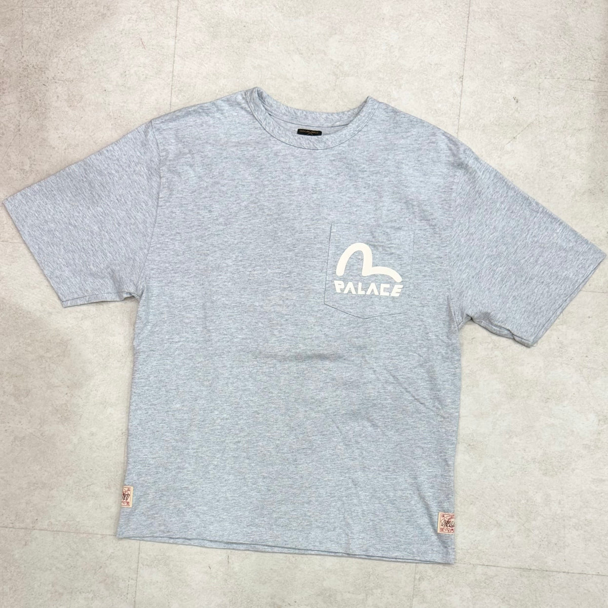 Palace Evisu Heavy Wash SS Tee Grey Marl