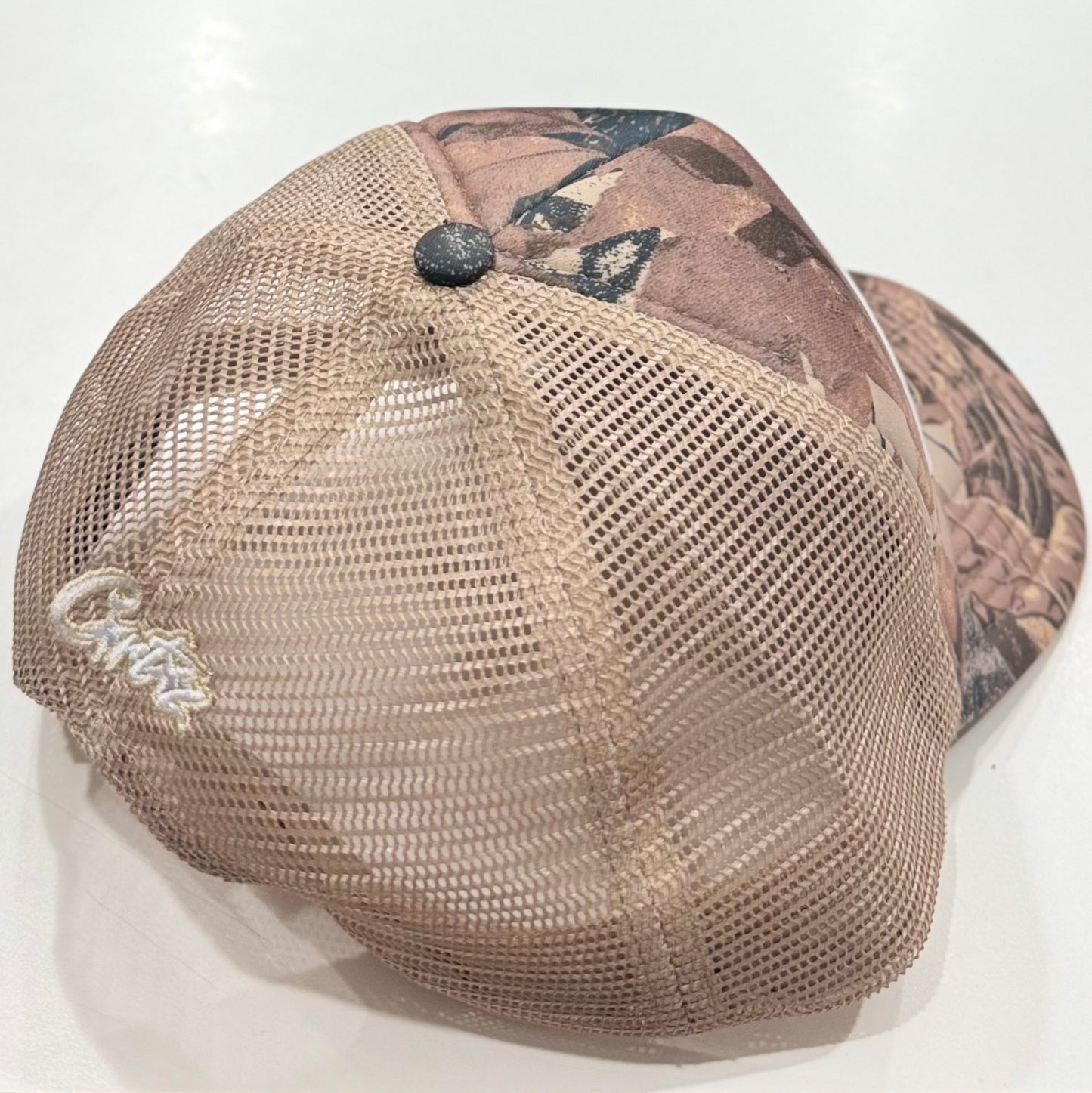 Corteiz Island Puff Print Trucker Cap Forest Camo