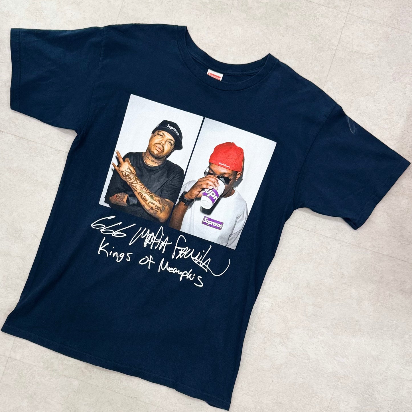 Supreme Three Six Mafia Tee Navy