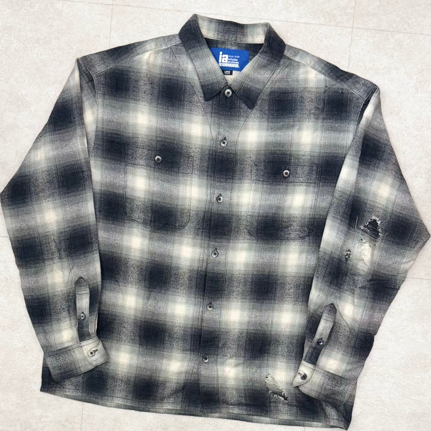 Neighborhood Infinite Archives Savage Hombre Check Shirt Black