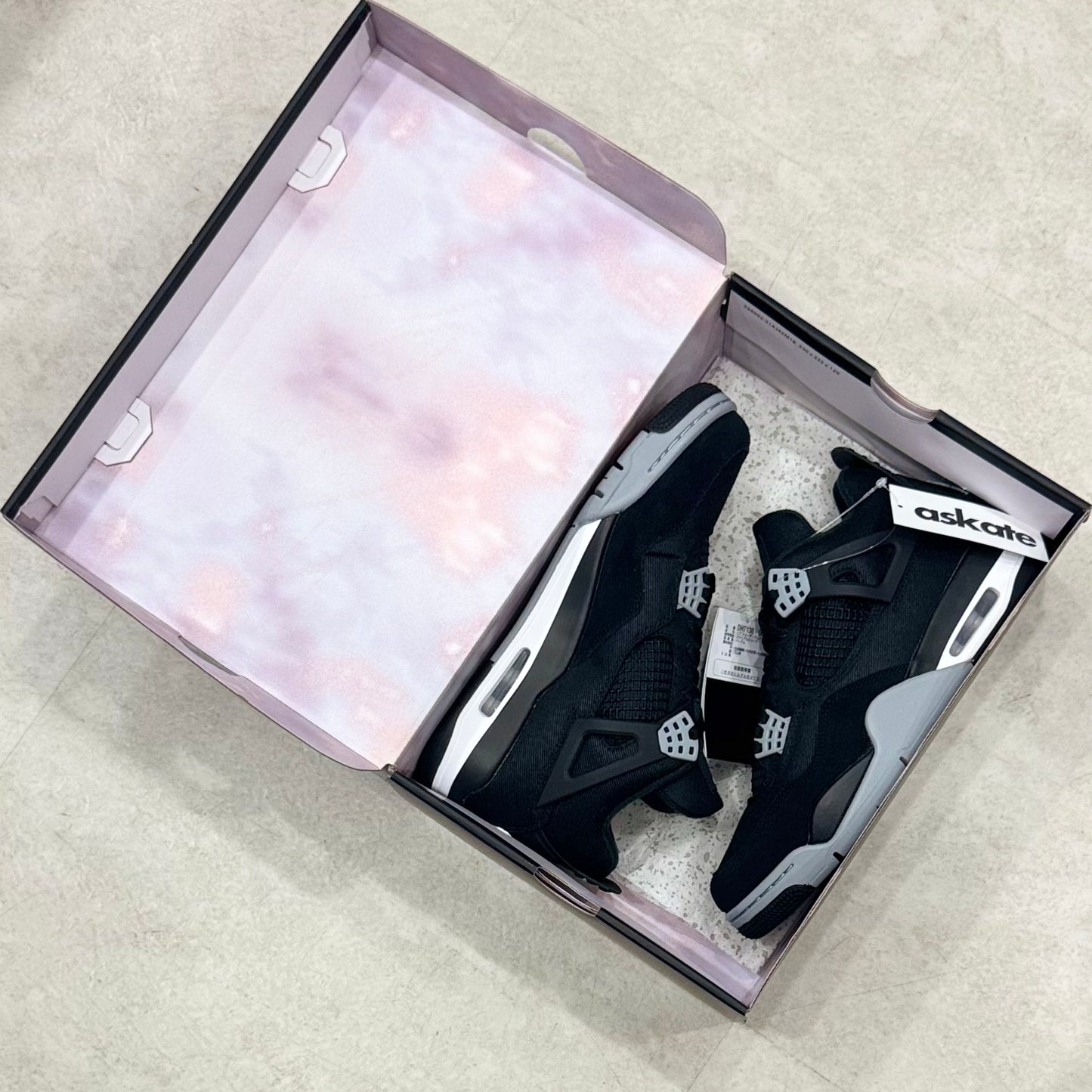 DH7138-006 Nike Air Jordan 4 Black Canvas