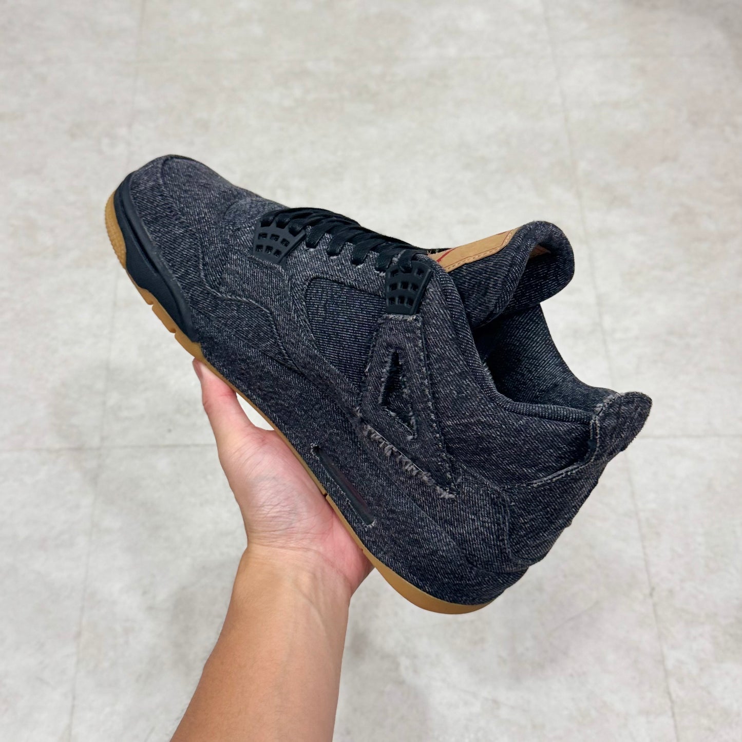 AO2571-001 Nike Air Jordan 4 Levi's Black Denim