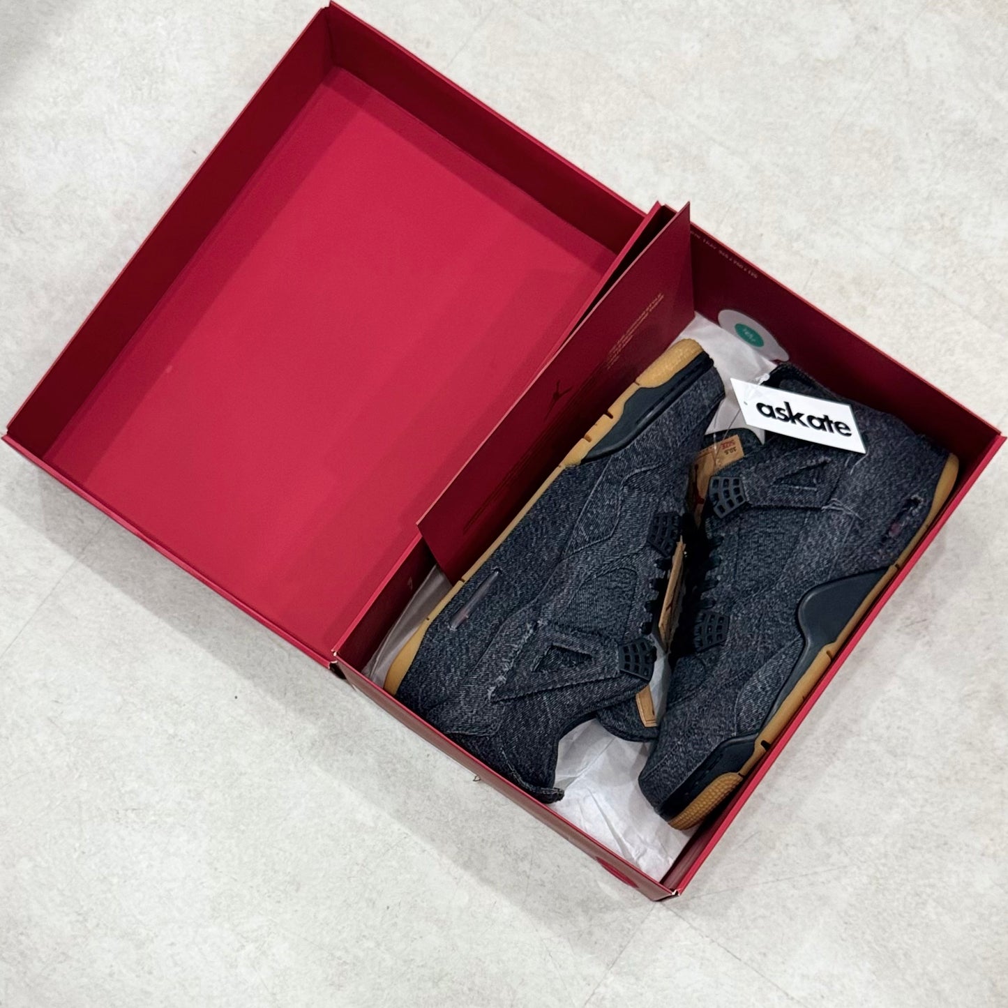 AO2571-001 Nike Air Jordan 4 Levi's Black Denim