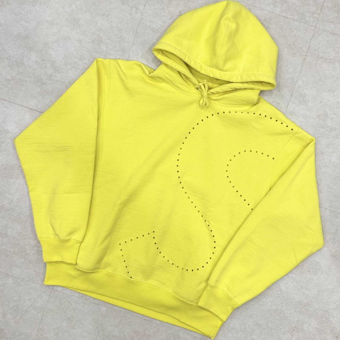 Supreme Laser Cut S Logo Hooded Sweatshirt Yellow