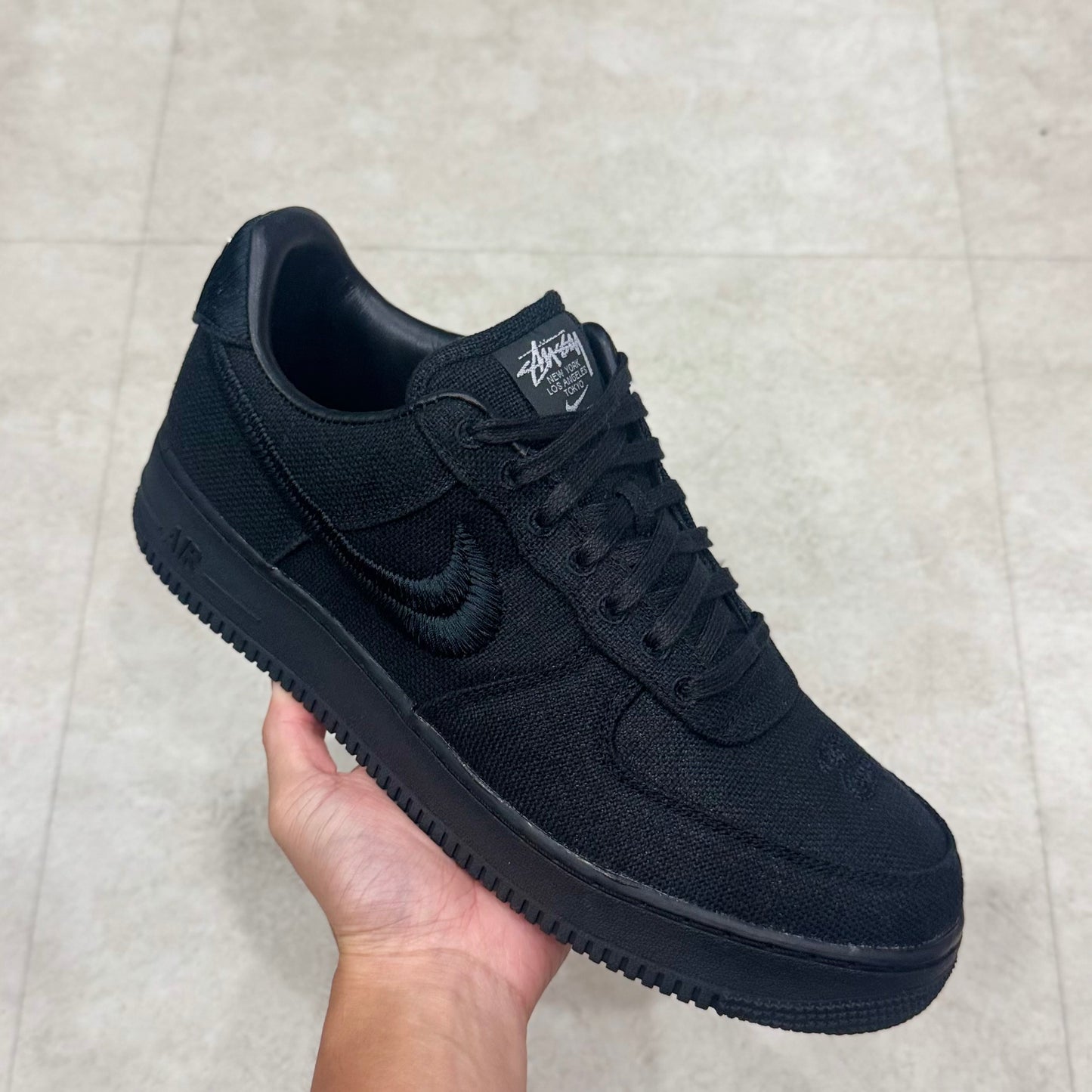 CZ9084-001 Nike Air Force 1 Stussy Triple Black