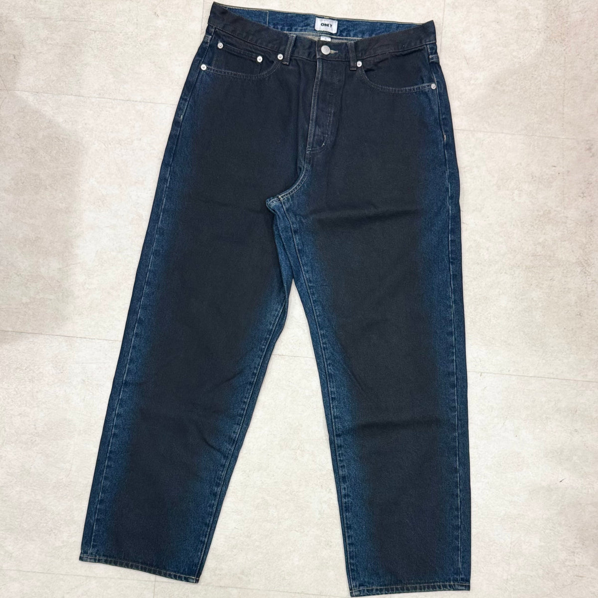 Obey Classic Baggy Spray Denim Indigo