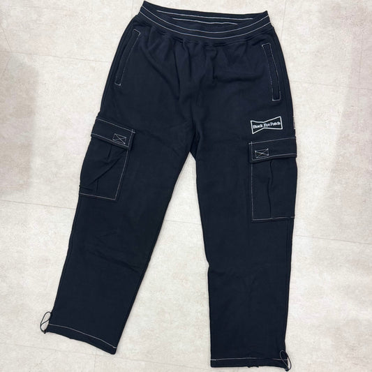 Wasted Youth Black Eye Patch Sweat Cargo Pant Black