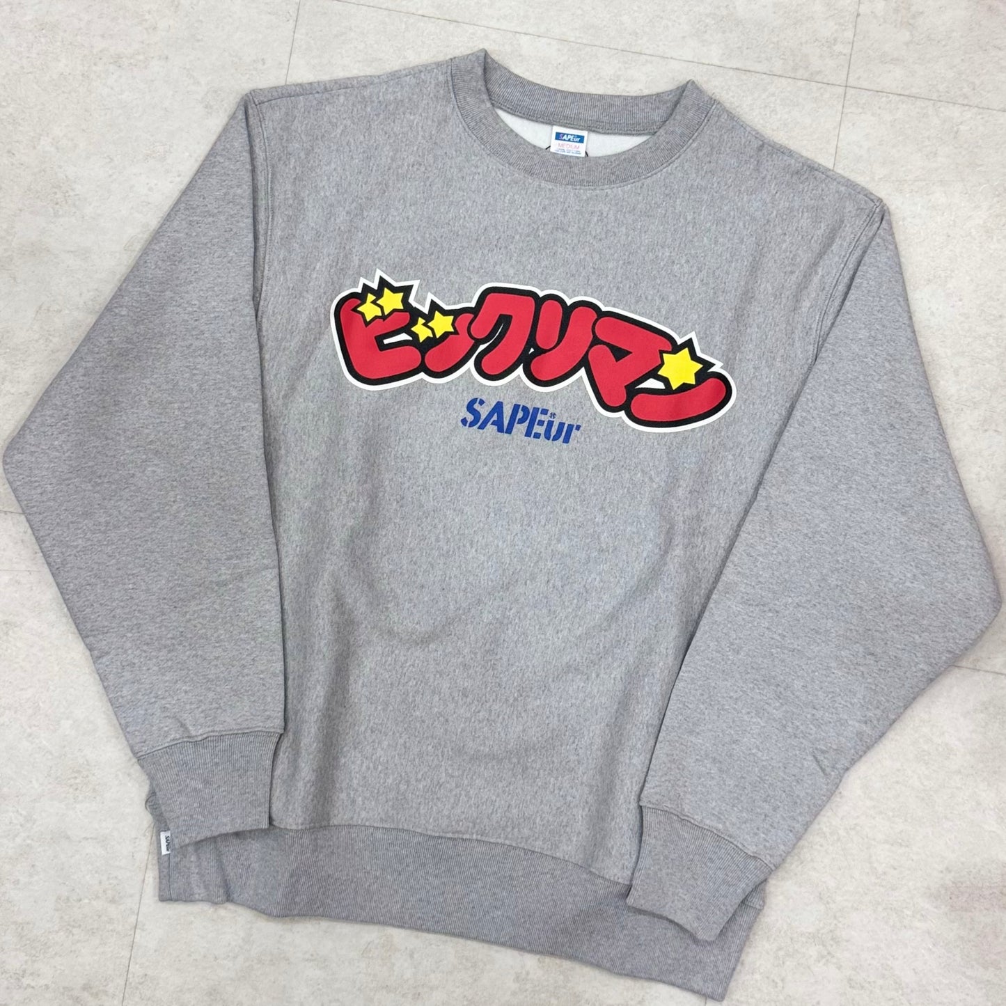 Sapeur Bikkuriman Logo Crewneck Grey