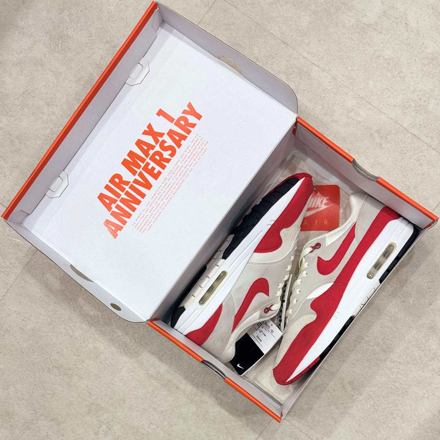 908375-103 Nike Air Max 1 Anniversary University Red