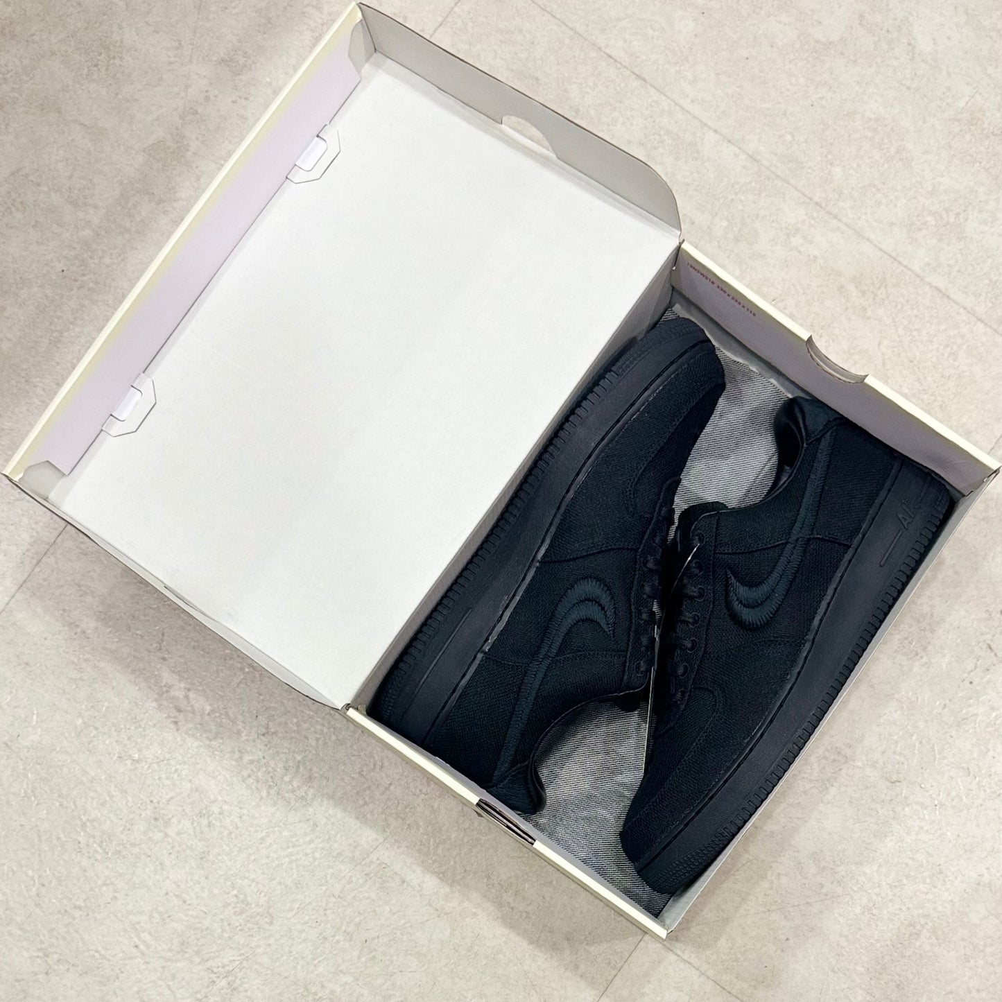 CZ9084-001 Nike Air Force 1 Stussy Triple Black