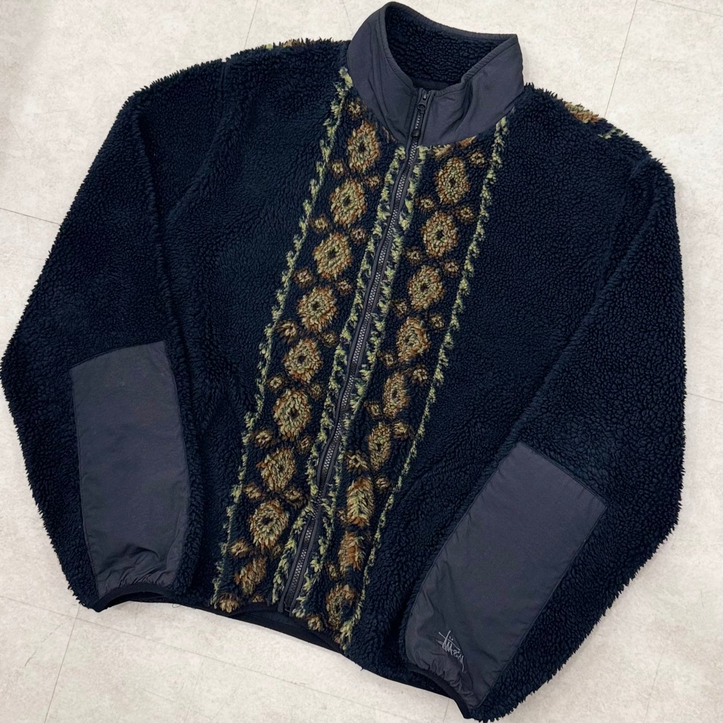 Stussy Lima Jacquard Sherpa Noma T.D Black