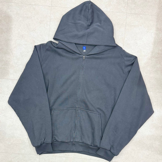 Yeezy Gap Doubleface Wide Silhouette Zip Up Hooded Sweatshirt Dark Grey