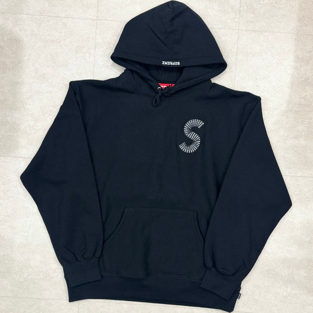 Supreme S Logo Hooded Sweatshirt Black