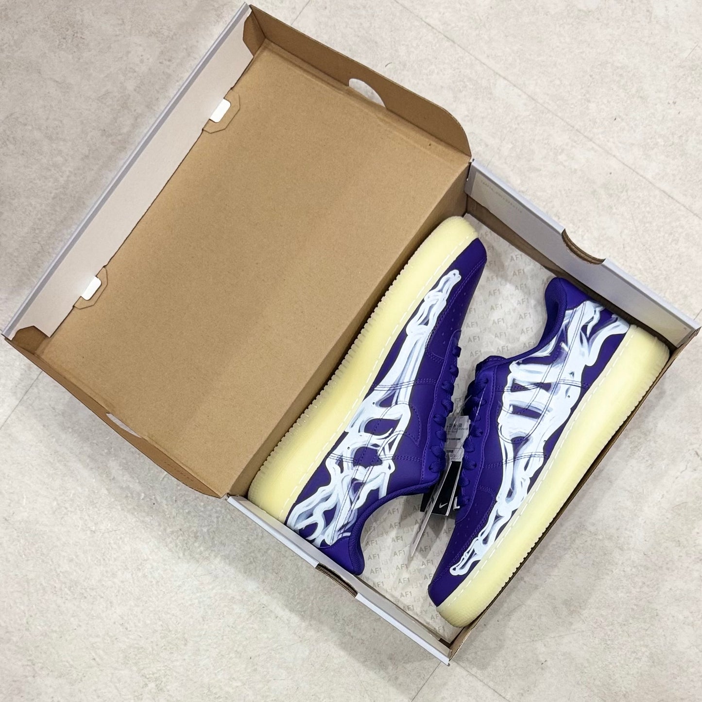 CU8067-500 Nike  Air Force 1 Skeleton Court Purple