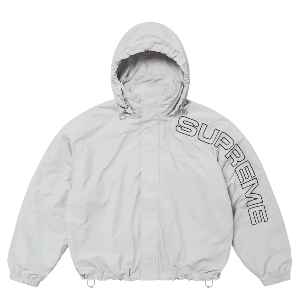 Supreme Spellout Embroidered Track Jacket Grey