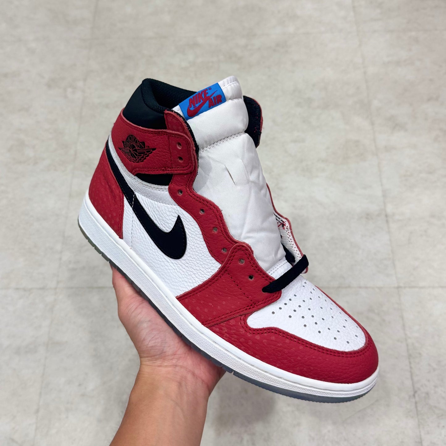 555088-602 Nike Air Jordan 1 Spider-Man 2018