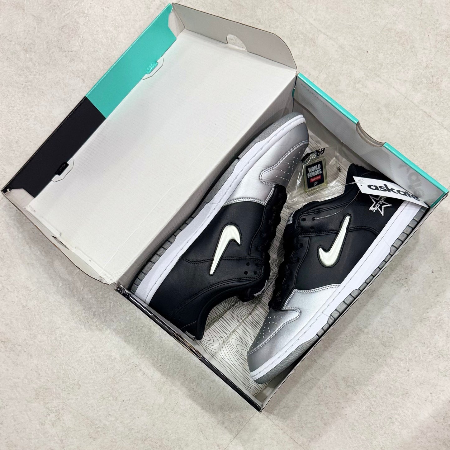 CK3480-001 Nike SB Dunk Supreme Metallic Silver 2019