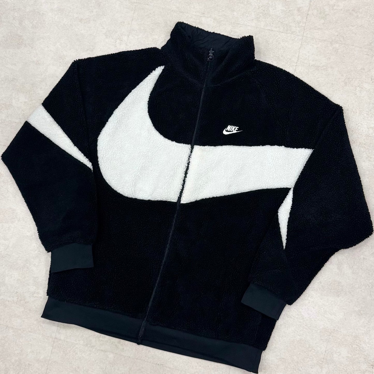Nike Big Swoosh Reversible Boa Jacket Black