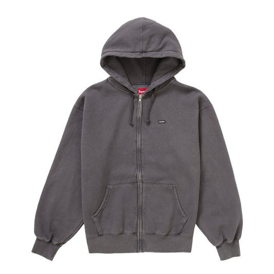 Supreme Overdyed Small Box Zip Up Hooded Sweatshirt Black