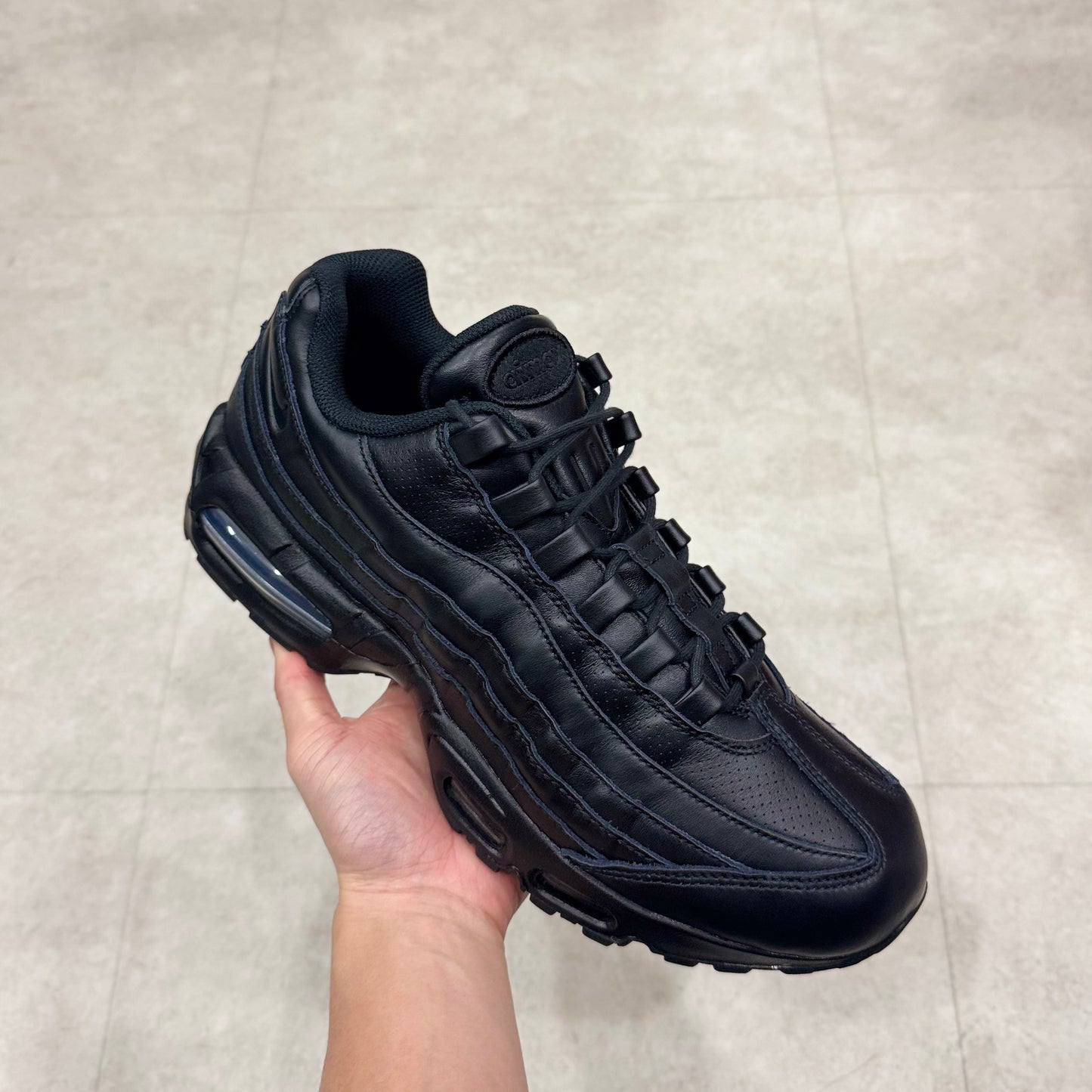 IM0696-001 Nike Air Max 95 Leather Triple Black