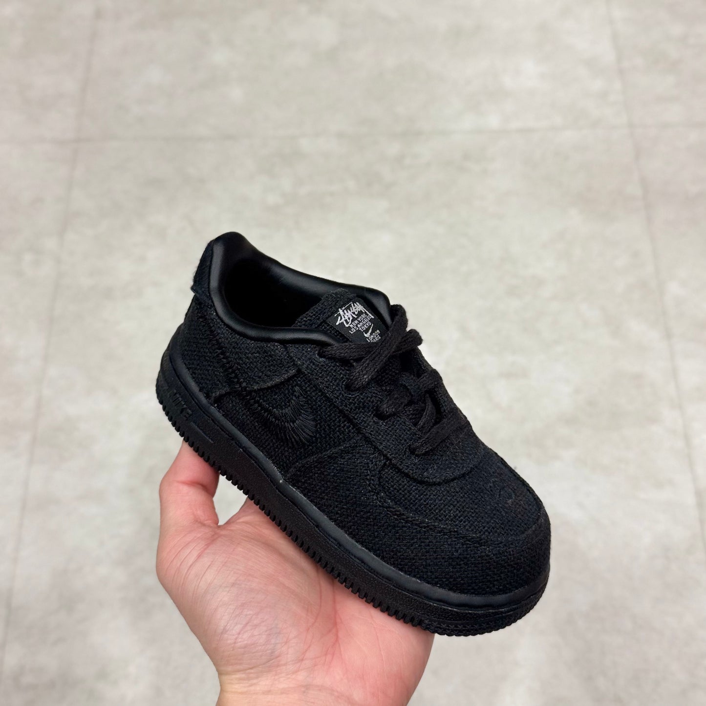DC8306-001 Nike Air Force 1 TD Stussy Black 2020
