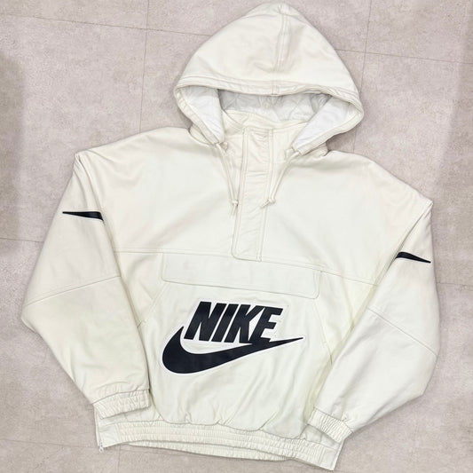 Supreme Nike Leather Anorak White